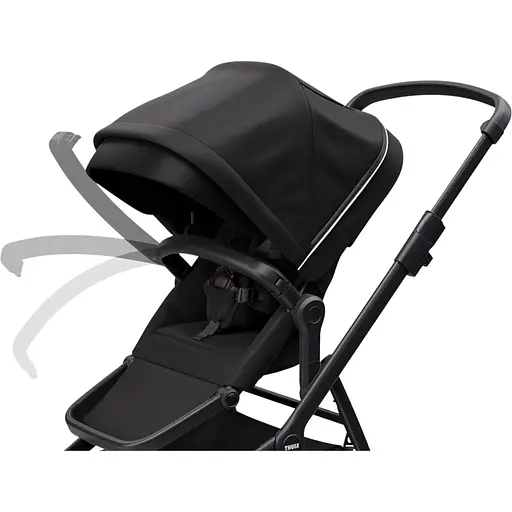 Детская коляска Thule Sleek Midnight Black on Black с люлькой (TH 11000026) - фото 6
