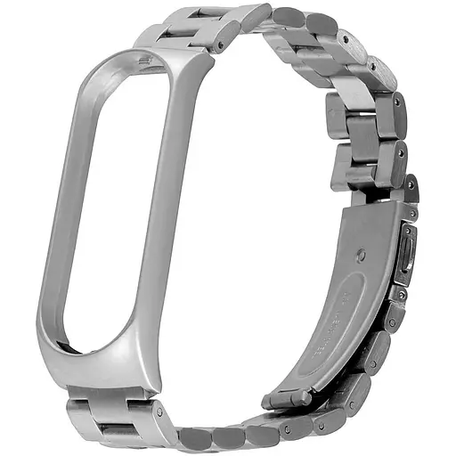 Ремешок Steel Strap Mi Band 3/4 Серебристый - фото 1
