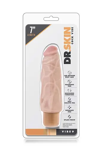 Вібратор Blush Dr. Skin Cock Vibe 9 19 см тілесний - фото 3