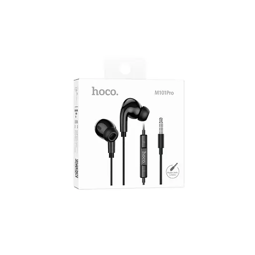 Навушники HOCO M101 Pro Crystal sound wire-controlled earphones with microphone Black - фото 6
