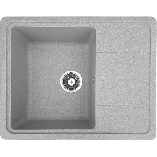 Гранітна кухонна мийка Romzha Patrat 62 Seda (602) з крилом - фото 1