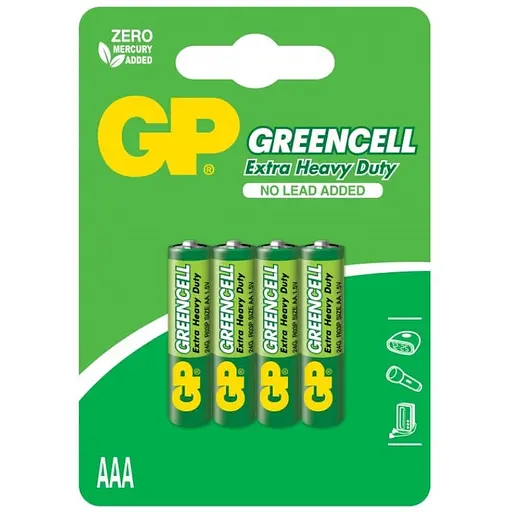 Батарейка GP Greencell ААА (24G-U4) 4 шт.