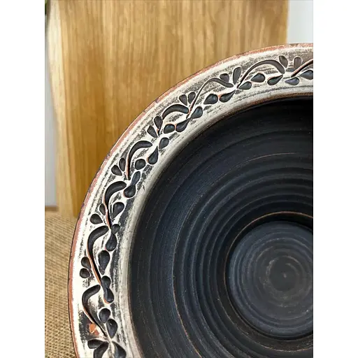 Миска для вареників керамічна (глиняна) різьблена Ангоб 2 л - фото 3