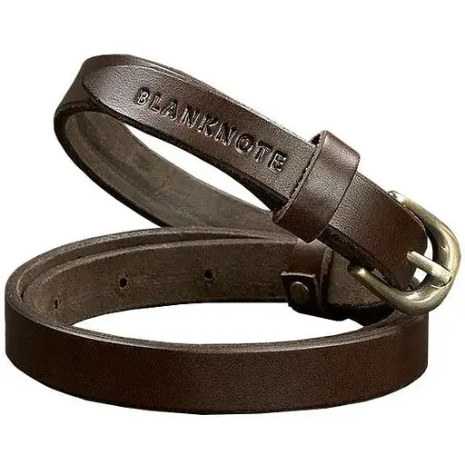 Узкий женский кожаный ремень BlankNot 15 мм Коричневый - фото 1