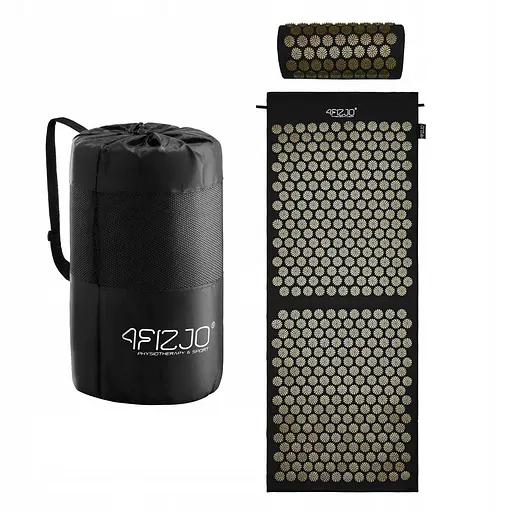 Коврик акупунктурный с валиком 4FIZJO Classic Mat XL Аппликатор Кузнецова Black/Gold (P-5907739315052) - фото 8