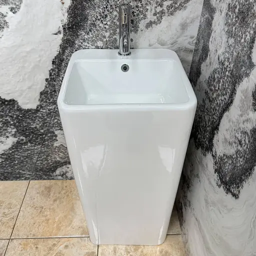 Умивальник підлоговий VBI Caliato white VBI-019029, Білий - фото 4