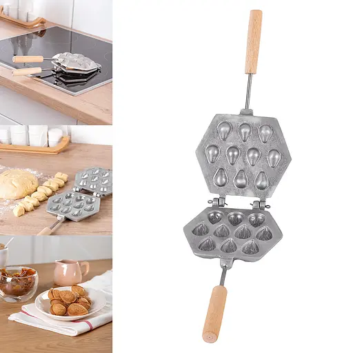 Форма для выпечки лесных орешков (орешница) на 10 орехов, Ласунка 81841 - фото 3