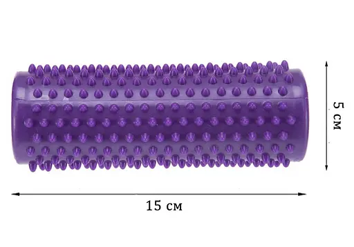 Масажний циліндр EasyFit Spindle із шипами фіолетовий (EF-1070-V) - фото 2