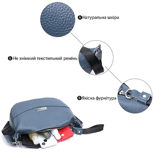 Кожаная женская сумка Vintage 26.5х16х10 см sum0026569 - фото 4