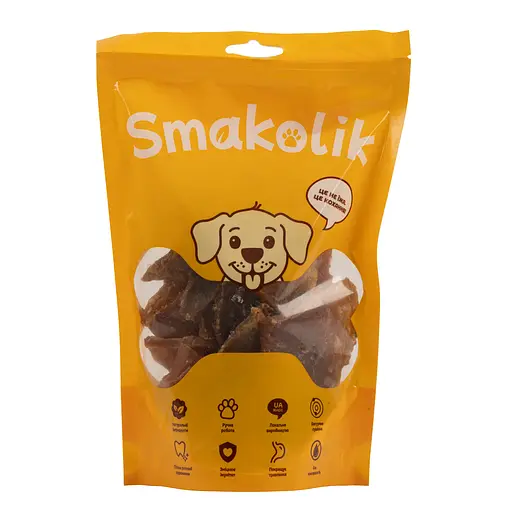 Лакомство для собак натуральные сушеные. Вымя говяжье, 150г