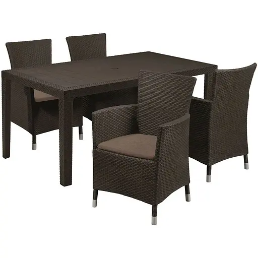 Кресло садовое пластиковое Allibert Keter Iowa brown - фото 4