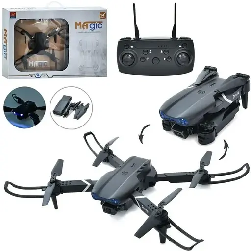 Квадрокоптер BR17С на радіокеруванні світло камера  WiFi 6 каналів запасні лопаті 2.4GHz Чорний - фото 1