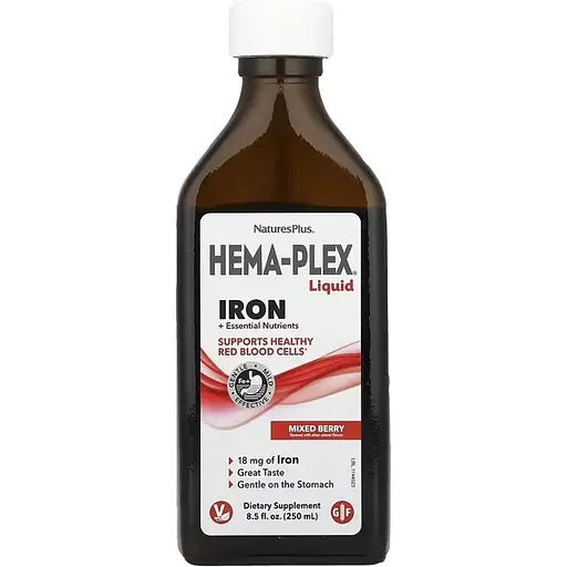 Комплекс для здоров'я крові Nature's Plus Hema-Plex Liquid Iron 250 ml (1086-2023-10-4412) - фото 1