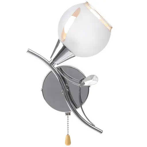 Бра Brille LK-243W/1 настінне накладне з вимикачем класичне E14 CH - фото 2