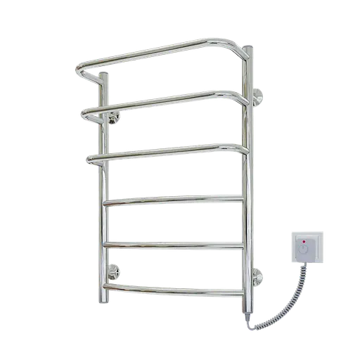 Электрический полотенцесушитель Kosser Каскад Дуга 700x500/6 ER рег. ДКД02ЕR, Хром, Правое - фото 1