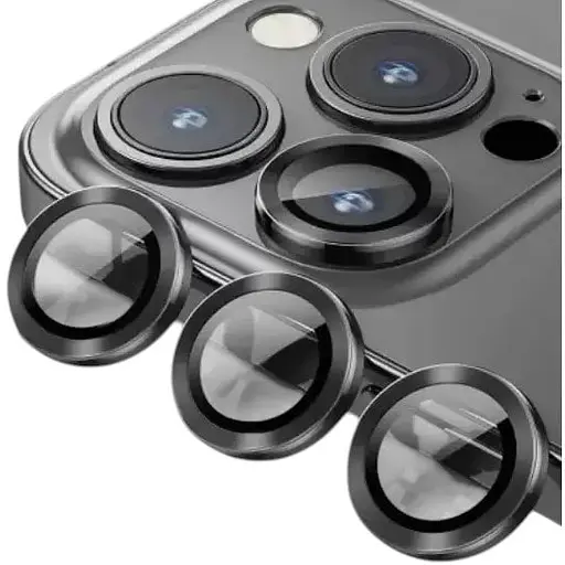 Защитное стекло на камеру DK Lens Metal Ring Eagle Eye для Apple iPhone 12 Pro 015724 black