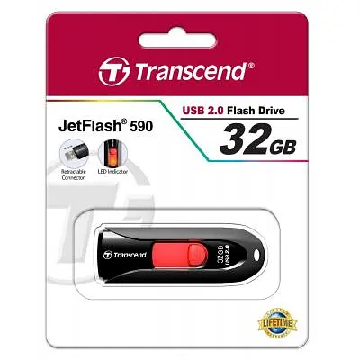 Флеш-накопичувач Transcend JetFlash 590 32 ГБ (TS32GJF590K) Чорний - фото 5