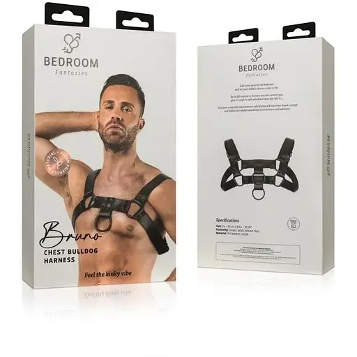 Портупея Bedroom Fantasies Bruno Chest Bulldog Harness - Black - фото 6