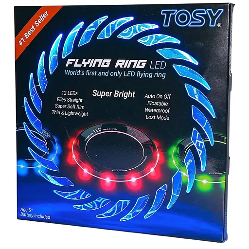Фрісбі TOSY 16 мільйонів кольорів RGB або 12 світлодіодів, супер яскравий, режим втрачених, автоматичне освітлення