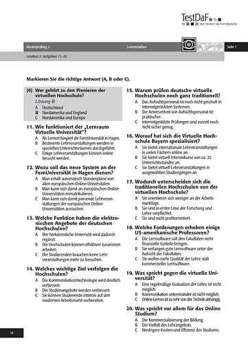 TestDaF Musterprufung 2. Heft mit Audio-CD - фото 14