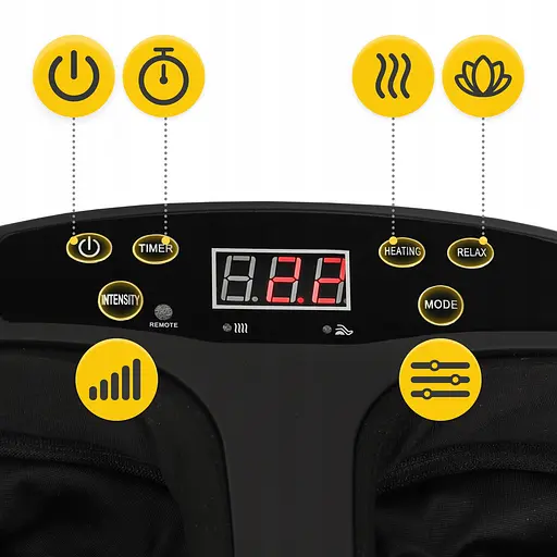 Масажер для стоп 4FIZJO Premium багатофункціональний, з підігрівом Black (P-5905973403498) - фото 4