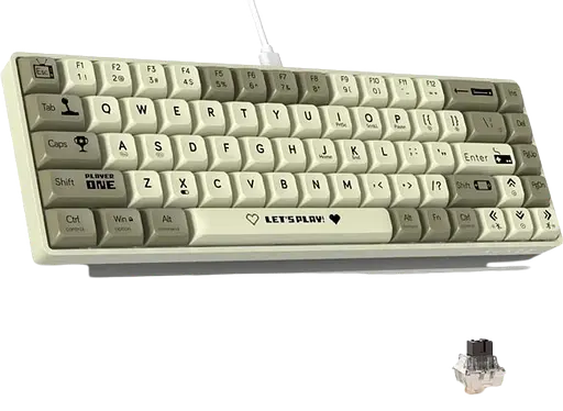 Клавиатура Ajazz AK680 Wired Brown Switch RGB White Grey - фото 2