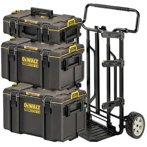 Комплект ящиков TOUGHSYSTEM 2.0 DeWalt 3 ящика на тележке (DWST83401-1) - фото 1