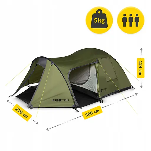 Намет туристичний Mountain Goat Prime Trio 3-місний Olive (P-5905973406574) - фото 8