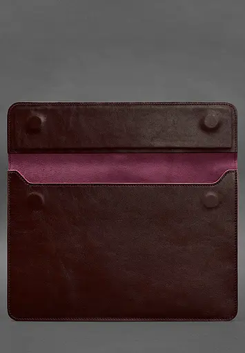 Кожаный чехол-конверт BlankNote на магнитах для ноутбука Универсальный Бордовый - фото 2
