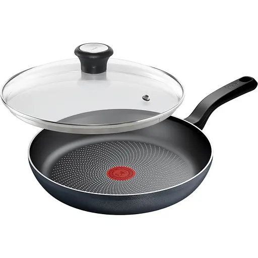 Сковорода Tefal So' Light з кришкою 28 см чорна (H0560642_SET)