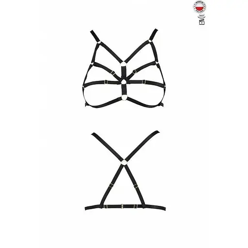 Бюстгальтер-стрепи ARMANDA BRA black - Passion Exclusive 2XL/3XL