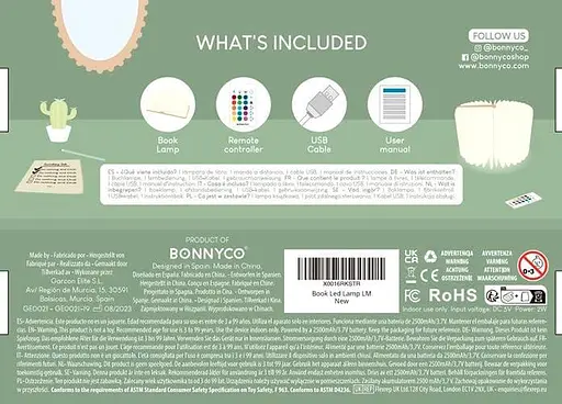 Деревянная складная лампа BONNYCO Led Book Light с дистанционным управлением, 16 цветов таймер - фото 3
