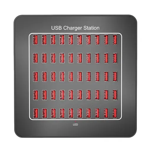 Зарядна станція ILEPO багатопортова на 50 USB портів 250 Вт / мережевий мультизарядний пристрій (19015) - фото 2
