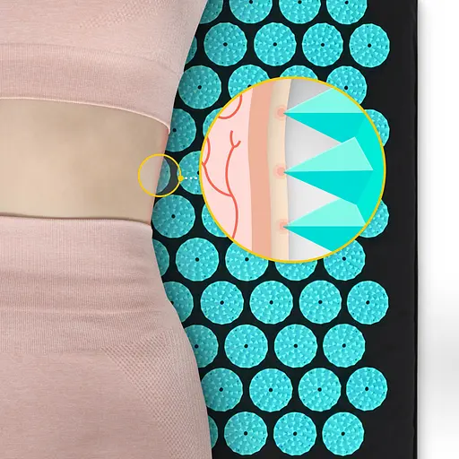 Коврик акупунктурный с валиком 4FIZJO Classic Mat Аппликатор Кузнецова Black/Blue (P-5905973402385) - фото 13