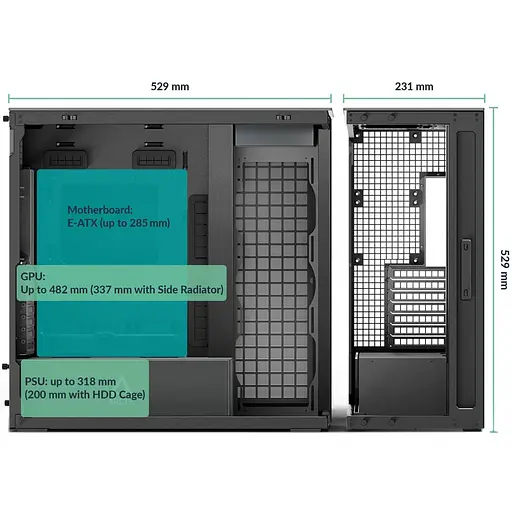 Корпус Arctic Xtender VG Black (ACPCC00016A) без блока питания - фото 10