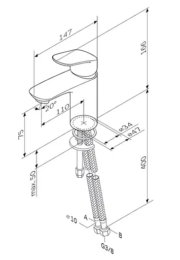 Смеситель для умывальника AM.PM Like F8093000 Хром - фото 2