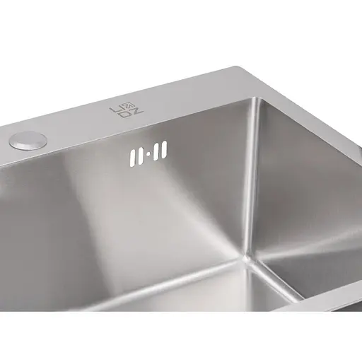 Кухонна мийка Lidz H5845 Brush 3.0/1.0 мм (LIDZH5845BRU3010), Нержавіюча сталь - фото 6
