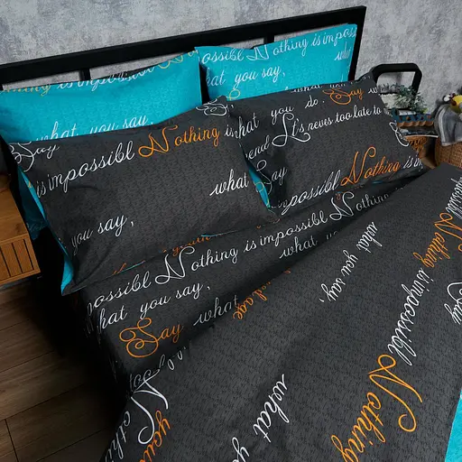 Комплект постільної білизни Moon&Star Бязь Gold Люкс Poetic Night King Size 220x240 наволочки 4х50х70 - фото 6