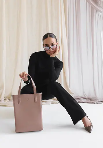 Шкіряний шопер Nancy карамельний - фото 4