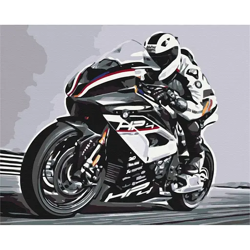 Картина по номерам "Гонщик" Brushme BS52393, 40х50 см - фото 1