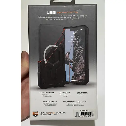 Оригинальный противоударный чехол UAG Monarch Pro MagSafe для iPhone 14 Plus/15 Plus Black 114029114040 - фото 11