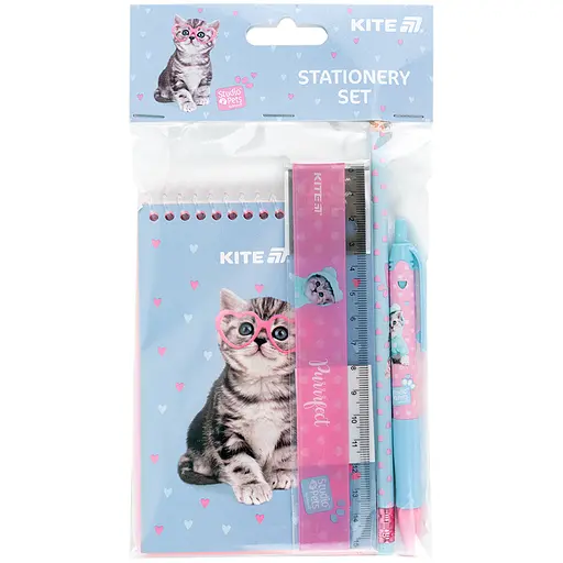Набор канцтоваров Kite Studio Pets 4 предмета (SP25-S03)