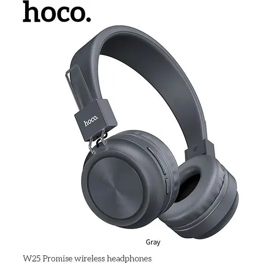 Наушники Bluetooth Hoco W25 беспроводные накладные серые - фото 5