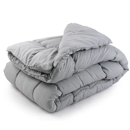 Уценка. Набор Руно Soft Line: одеяло 140х205 см + подушка 50х70 см серый (924.52_Soft Line) - фото 2