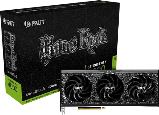 Видеокарта GeForce RTX 4090 24GB Palit GameRock OmniBlack (NED4090019SB-1020Q) Б/У - фото 1