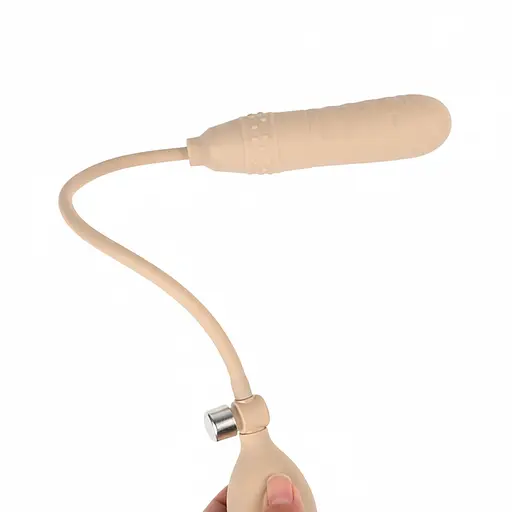 Надувний ділдо для анального розширення 12 см Тілесний K0009-2 - фото 3