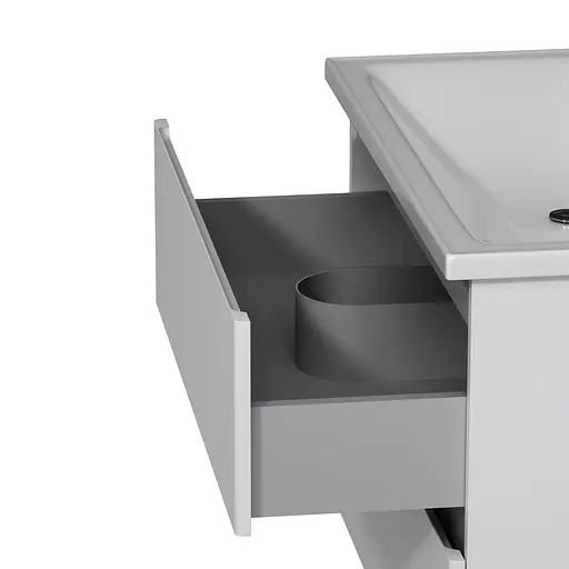 Тумба підвісна AM.PM X - Joy 80 см білий глянець з умивальником (M85-FHX0802-WC0802WG38) - фото 7