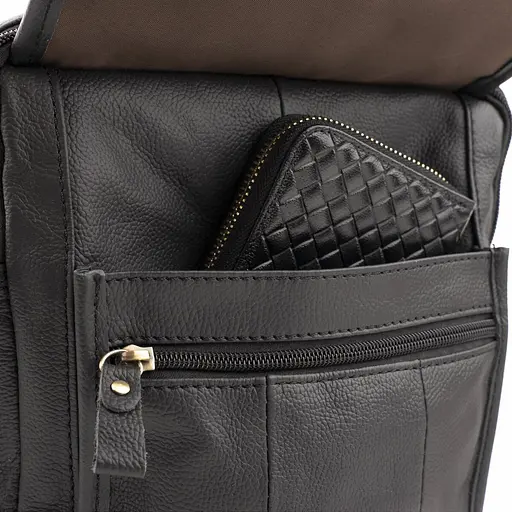 Чоловіча шкіряна сумка Vintage 22х24,5х9 см sum0012303 - фото 9