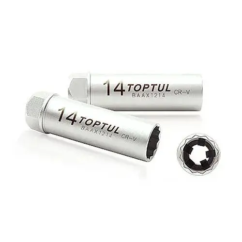 Свечевая головка 12-гранная 14 мм 3/8 12 гр. с пружинным фиксатором Toptul hoz0009473 - фото 1