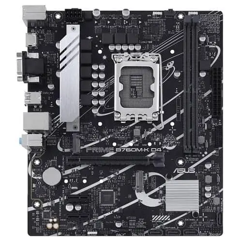 Материнская плата ASUS PRIME B760M-K D4 (PRIME B760M-K D4) (Socket 1700, Intel B760, Micro-ATX) - фото 1